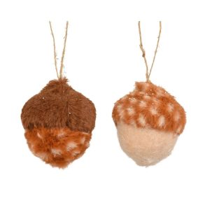 Eglītes rotājums Decoris Fur Acorn. brūna. 9 cm