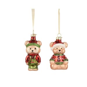 Eglītes rotājums Decoris Bear. 10.5 cm