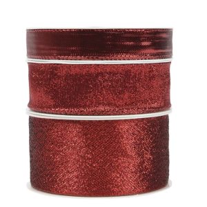 Dāvanu iesaiņošanas lente Decoris Glitter. sarkana