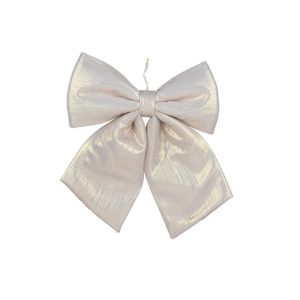 Eglītes rotājums Decoris Bow. balta. poliesters