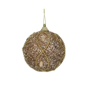 Eglītes rotājums Decoris Beads. zelta