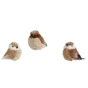 Eglītes rotājums Decoris Bird. brūna. plastmasa