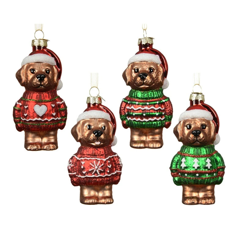 Eglītes rotājums Decoris Dog. daudzkrāsaina. stikls