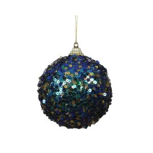 Eglītes rotājums Decoris Emerald. zila