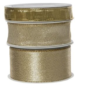 Dāvanu iesaiņošanas lente Decoris Glitter. zelta