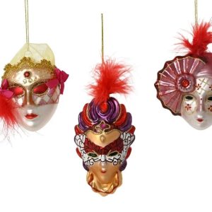 Eglītes rotājums Mask. 10 cm. stikls