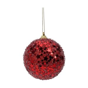Eglītes rotājums Glitter. sarkana. putu polietilēns