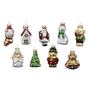Ziemassvētku eglīšu rotaļlietu komplekts Decoris. 9 gab