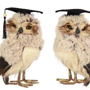 Ziemassvētku dekors Decoris Owl 704626. 28 cm. brūna