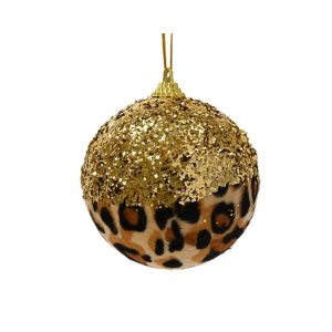 Eglītes rotājums Decoris Leopard. brūna. 8 cm