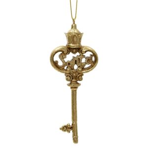 Eglītes rotājums Decoris Key. zelta. polirezīns