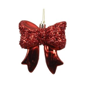 Eglītes rotājums Decoris Bow. sarkana. polistirols