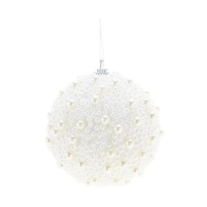 Eglītes rotājums Pearl. balta. plastmasa