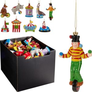 Eglītes rotājums Circus. daudzkrāsaina. 9 cm
