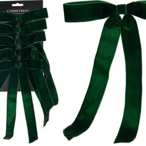 Eglītes rotājums Bow. zaļa. poliesters. 5 gab.