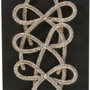 Eglītes rotājums Beads Bow. rozā zelts. politelēns. 5 gab.
