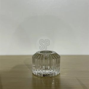 Svečturis AC5001600. stikls. 4 cm. caurspīdīga krās.