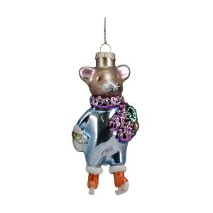Eglītes rotājums Mouse. daudzkrāsaina