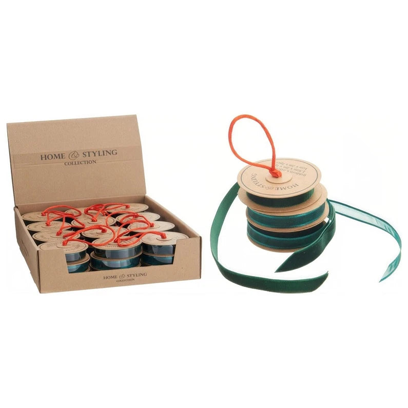 Dāvanu iesaiņošanas lente 3pack. zaļa krās.