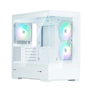 Zalman P30 V2, mATX Mini Tower PC Case, 3 x 120mm ARGB Fans, White