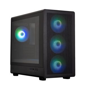 Zalman M5, mATX Mini Tower PC Case, 120mm ARGB x 4, Black