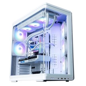 Zalman P60, ATX Mid Tower PC Case, 5 x 120mm ARGB Fans, White