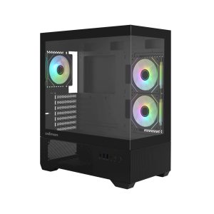 Zalman CHRONIX V2, ATX Mid Tower PC Case, 3 x 120mm ARGB Fans, Black