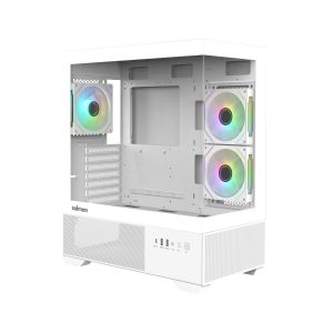 Zalman CHRONIX V2, ATX Mid Tower PC Case, 3 x 120mm ARGB Fans, White