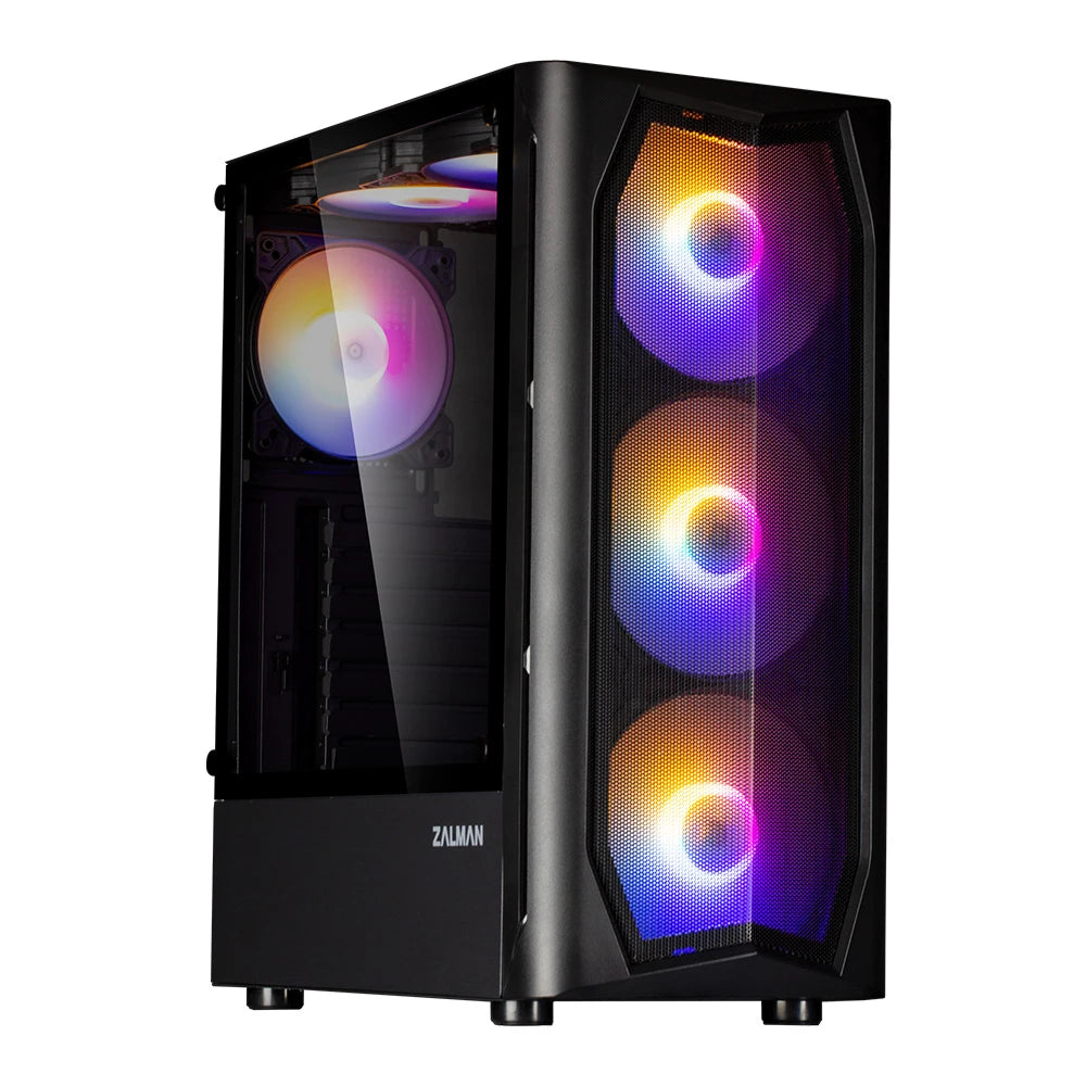 Zalman N4 Rev.1, ATX Mid Tower PC Case, 6 x 120mm RGB Fans, Black