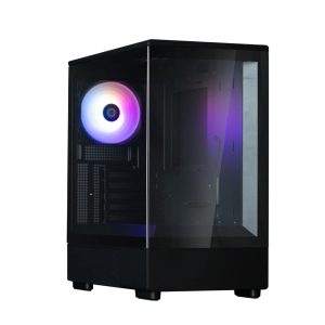 Zalman P10, mATX Mini Tower PC Case, 1 x 120mm ARGB Fan ,ZM-AF120,, Black