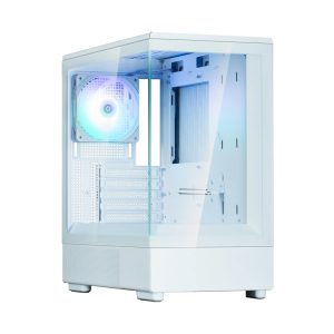 Zalman P10, mATX Mini Tower PC Case, 1 x 120mm ARGB Fan ,ZM-AF120,, White