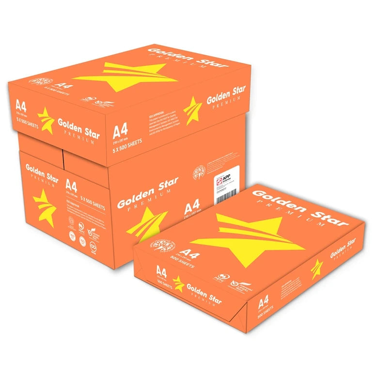 Ofisa papīrs Golden Star, A4, 80 g/m², balta krās., 21 cm x 29.7 cm