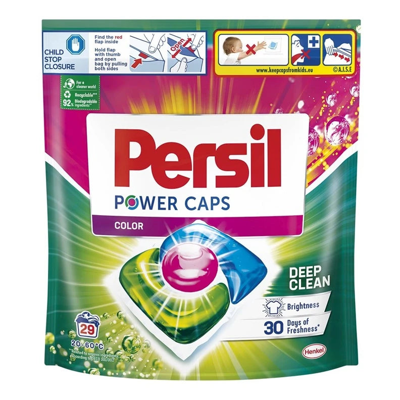 Kapsulas mazgāšanai Persil Power Caps Color, 29 gab.
