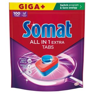 Tabletes trauku mazgājamajai mašīnai Somat Extra. 100 gab.