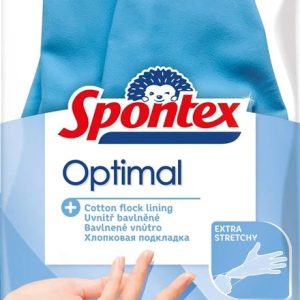 Cimdi gumija Spontex Optimal, zila krās., L, 2 gab.