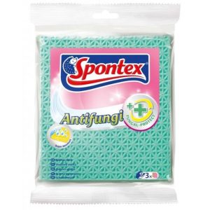 Lupatiņa, virtuvei Spontex Antifungi, dzeltena krās./oranža krās./gaiši zila krās., celuloze, 3 gab.