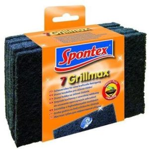 Sūklis-skrāpis Spontex Grill Max, melna krās., 7 gab.