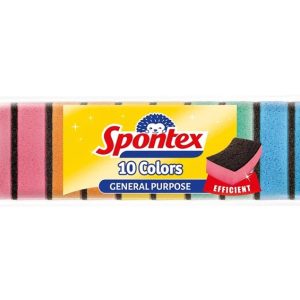 Tīrīšanas sūklis Spontex 10 colors, daudzkrāsaina, 10 gab.