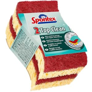 Tīrīšanas sūklis Spontex Top Clean, dzeltena krās., 2 gab.