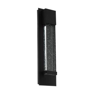 Āra sienas lampa Eglo Villagrazia, 3.3W, LED, IP44, melna krās., 12 cm x 30 cm